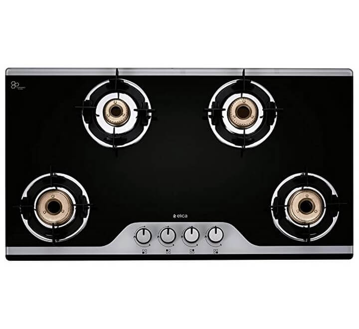Buy Elica Slimmest 4 Burner Auto Ignition Gas Stove with Double Drip